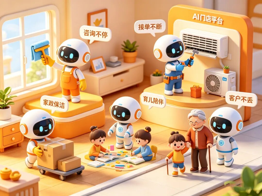 生涯服务业——AI 员工让门店平台：咨询一直、接简单直、客户不丢